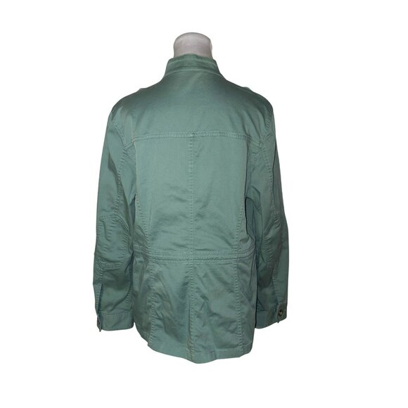 L.L. Bean Sage Green Utility Jacket Button Front With Pockets Size M - Picture 2 of 7